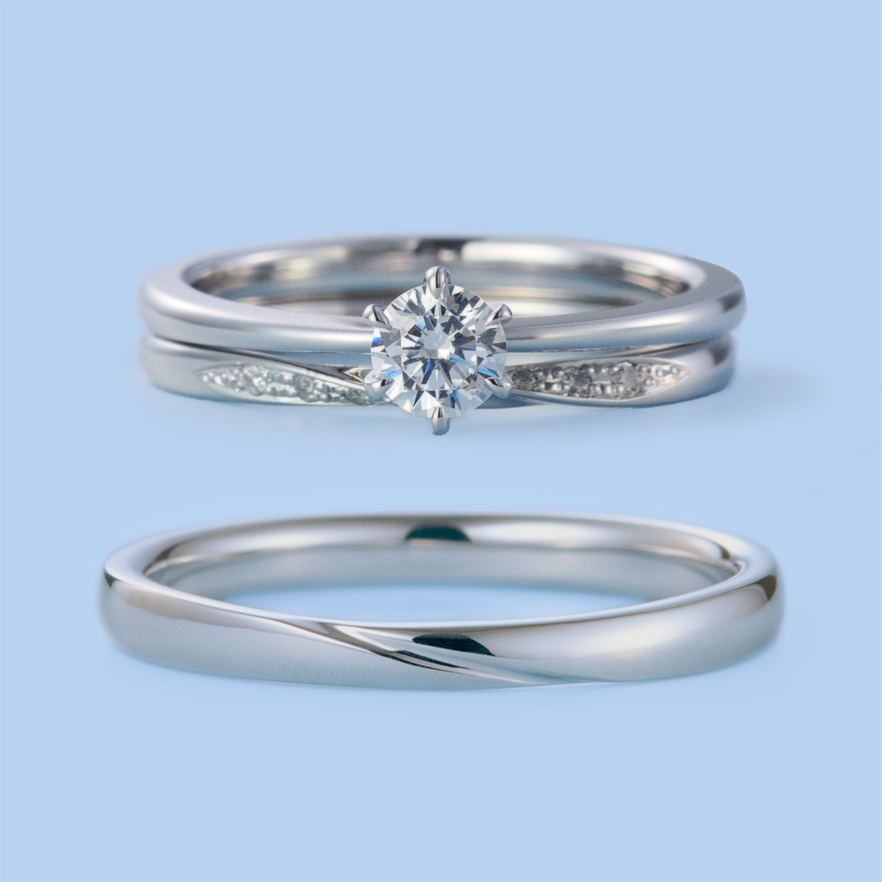 Wedding ring store band set